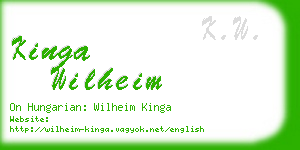 kinga wilheim business card